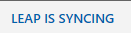 LEAP Sync In Progress Message