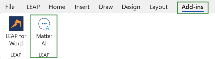 Matter AI Add-In