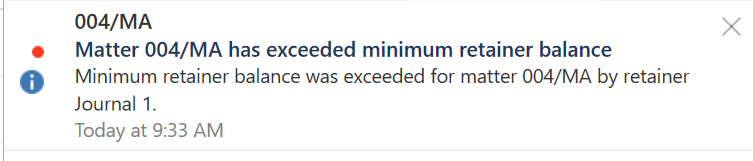 Minimum operating retainer balance notification.png